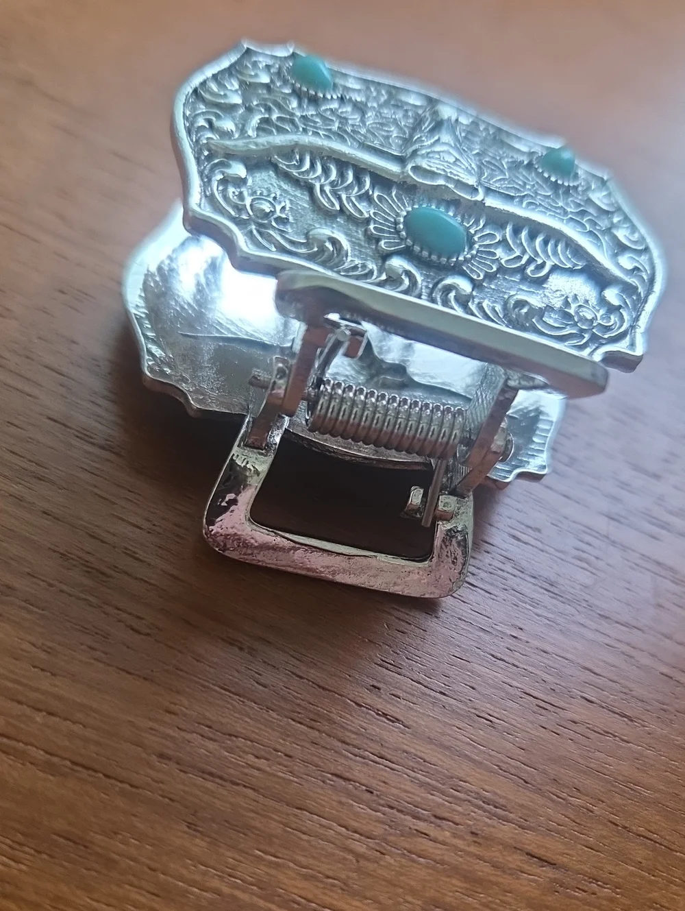 Silver Colored SouthWestern Longhorn Hair Claw Clip